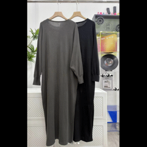 Long Sleeve Knit Maxi Dress – Oversized Lounge Wear