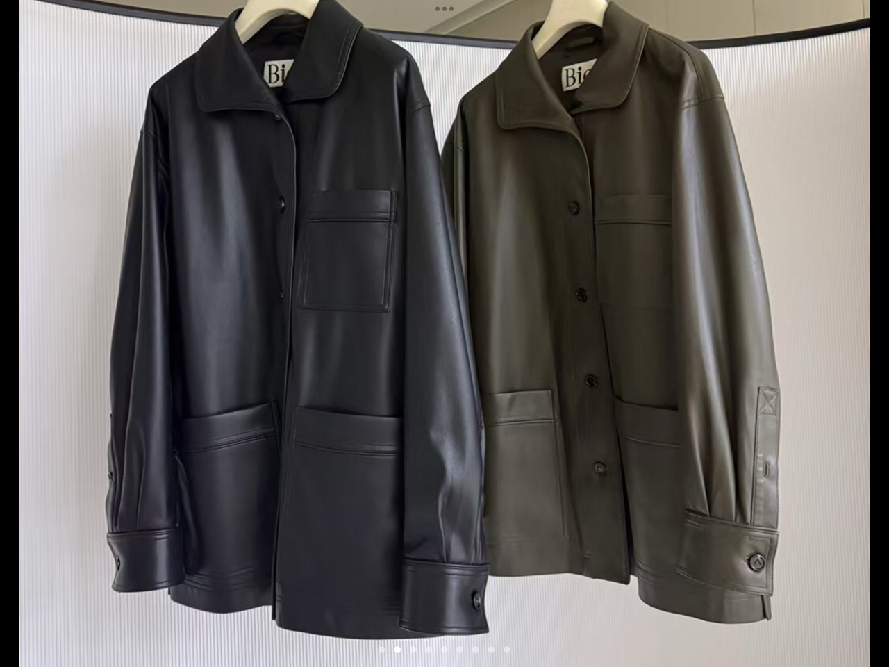 Leather shirt jacket - Image 6