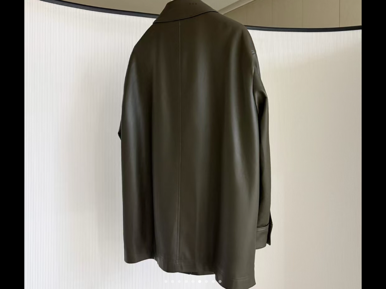 Leather shirt jacket - Image 4