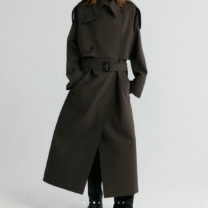 Long Belted Trench Coat