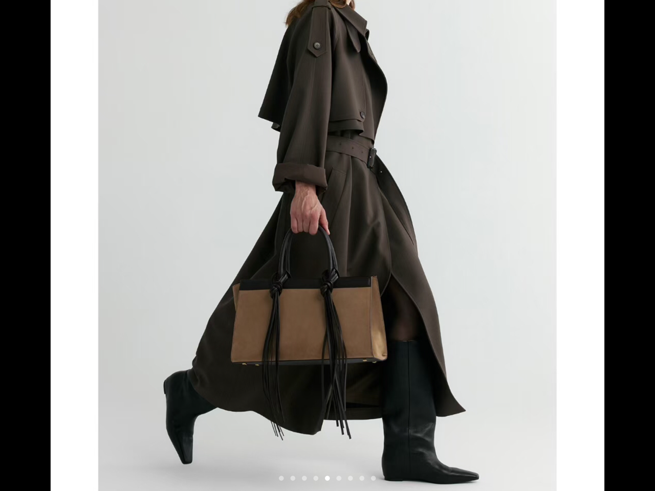 Long Belted Trench Coat - Image 3