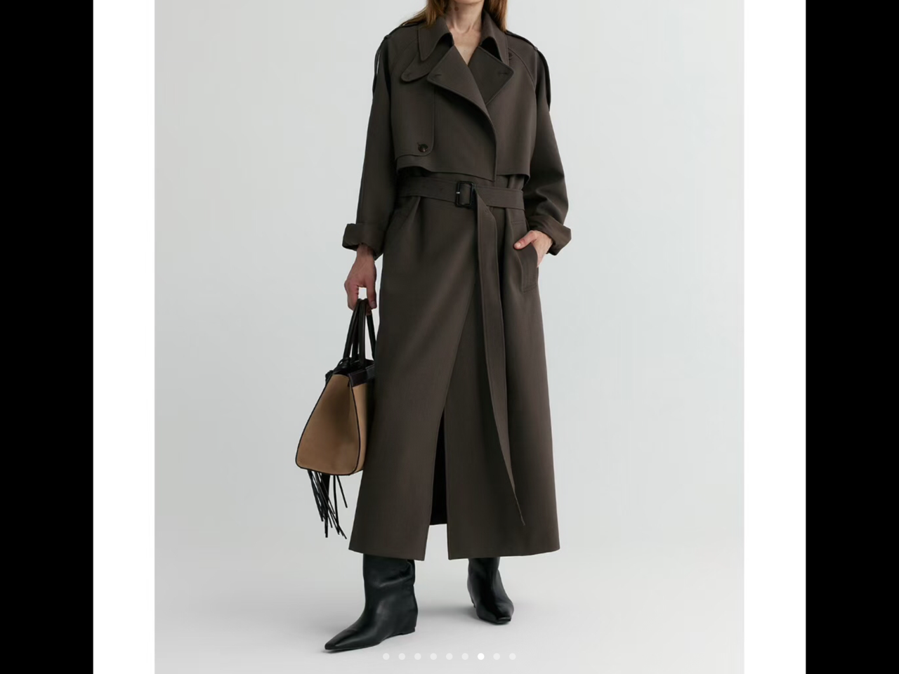 Long Belted Trench Coat - Image 2