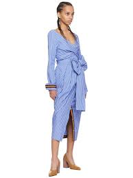 Blue Striped Midi Dress by Dries Van Noten - Image 3