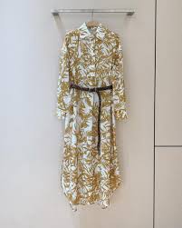 The Bamboo Print Shirt Dress