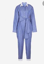 Blue Striped Midi Dress by Dries Van Noten